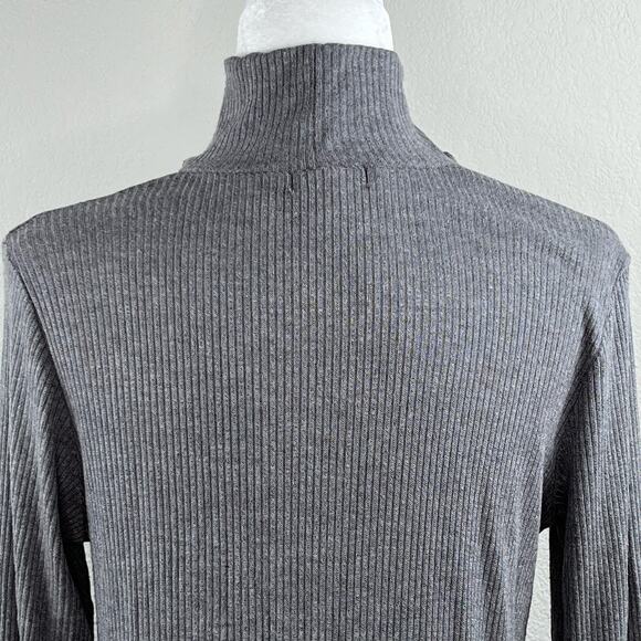Revolve LNA Detached Turtleneck Long Sleeve Lightweight Sweater Top Gray Large - Picture 16 of 16